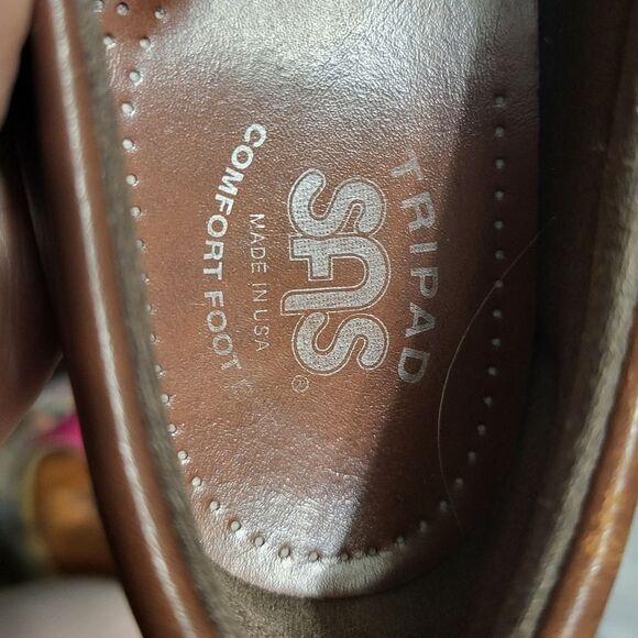 SAS Tripad Comfort Brown Leather Womens Casual Comfort Shoe, 8 - Picture 10 of 13
